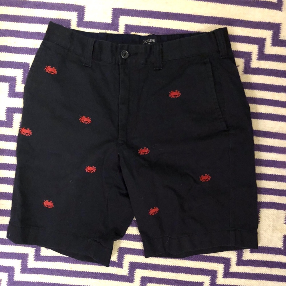 JCrew Embroidered Crab Shorts